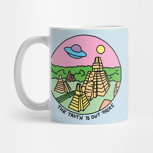 The Truth Is Out There X-files Alien UFO Mayan Print by bigkidult